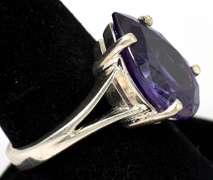 Chunky Crystal Ring in Sterling Silver