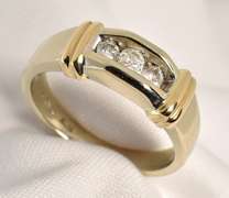 Man's WG and Diamond Ring