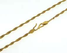 Elegant 22kt Twisted Chain Necklace
