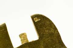 18K Yellow Gold Ancient Egyptian Pharaoh Enamel Bust Pendant