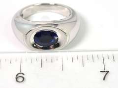 Hefty 1.61CT Sapphire Mauboussin Ring in 18KT White Gold