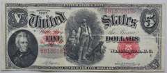 $ 5 1907 Axeman US Note