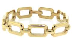 Incredible Yellow Gold Large Oval Link Bracelet