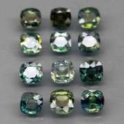 Unheated! 5.32ct cushion cut Australian Sapphire set