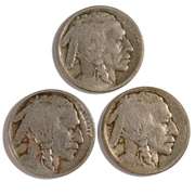 1913 PDS Type 1 Buffalo Nickels