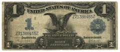 Circulated 1899 Series $1 'Black Eagle' Silver Certificate
