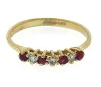 Gorgeous Ruby and Diamond Yellow Gold Ring