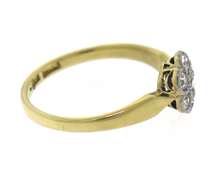 Stunning Yellow Gold Flower Style Diamond Ring