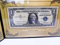1957 One Dollar U.S. Silver Certificate w/COA