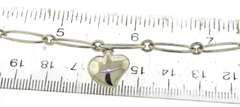 Tiffany & Co Elsa Peretti Carved Heart Oval Link Charm Bracelet