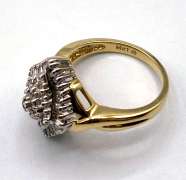 14kt Yellow Gold Diamond Cluster Ring