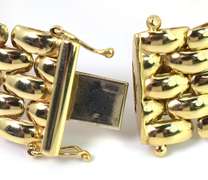 Robust Pantera-Style Bracelet in 14KT Yellow Gold