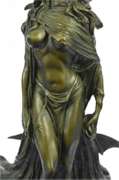 French Sorceress with Curvaceous Body Bronze Statue
