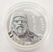 2014 Mongolia 1000 Tugrik 1 Oz .999 Silver Partially Colored Proof Box