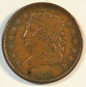 Near Mint 1835 Classic Head Half Cent. Full strike