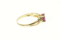 10K Yellow Gold Natural Ruby Diamond Accent Classic Ring