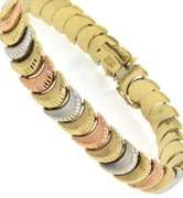 Dreamy Tri Gold Half Moon Bracelet