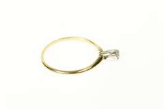 14K Yellow Gold Diamond Solitaire Classic Promise Engagement Ring