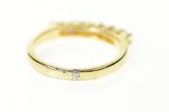 Gold Plated Classic Syn. Ruby CZ Wedding Band Ring