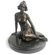 Elegant Woman Bronze Sculpture