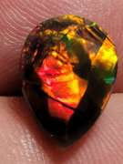 Outstanding 2.13ct high fire Welo black Opal