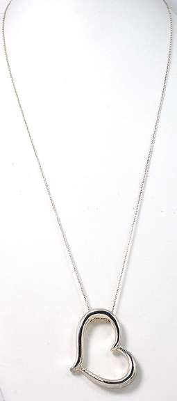 Fun & Chunky Heart Necklace in Sterling Silver