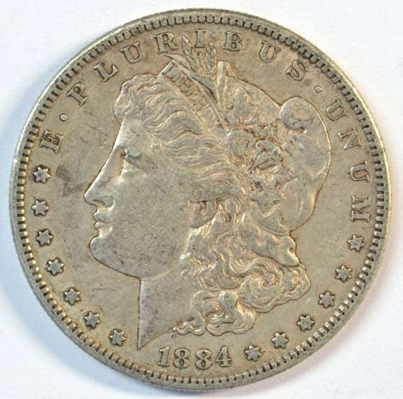 Sharp original 1884-S Morgan Silver Dollar in XF45. Nice