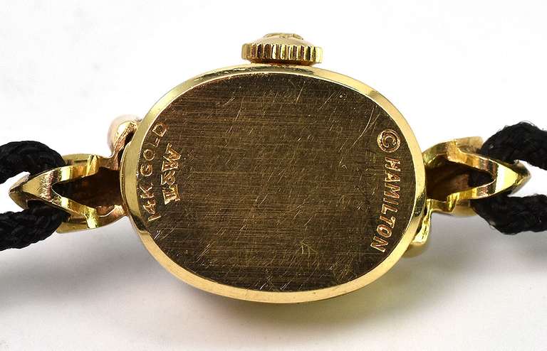 Gorgeous 14KT Hamilton Wrist Watch with Braided Cord