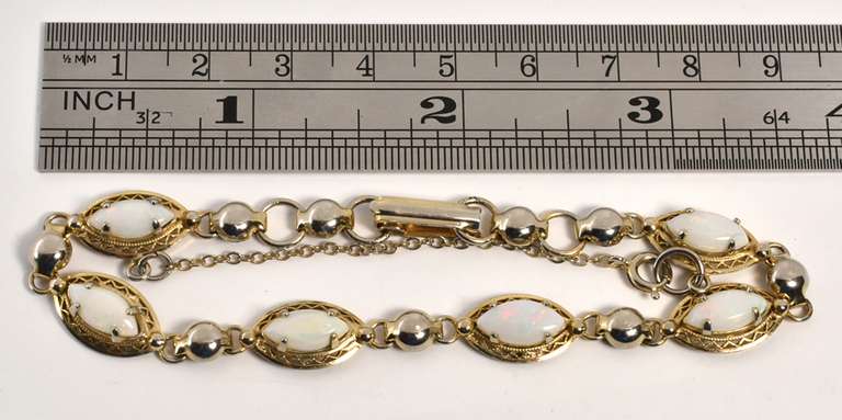 Vintage Marquise Opal Bracelet
