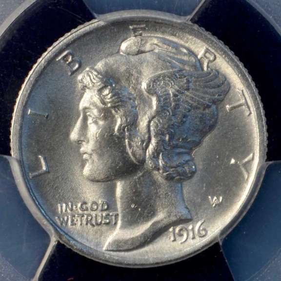 1916 Mercury Dime PCGS MS64FB.