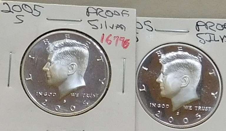 2005-S Silver 90% PROOF Kennedy Hfs