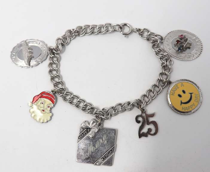Vintage Sterling Silver Charm Bracelet