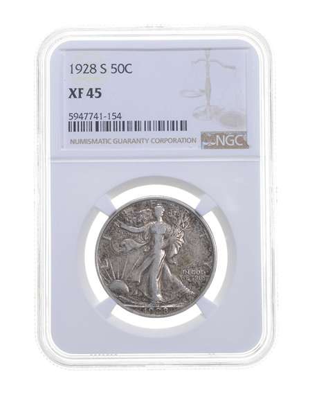 XF45 1928-S Walking Liberty Half Dollar - Graded NGC