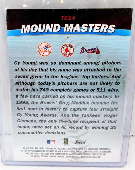 2001 Topps Mound Masters Baseball Card