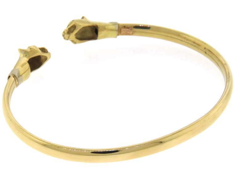Outstanding 18kt Panther Bangle Bracelet