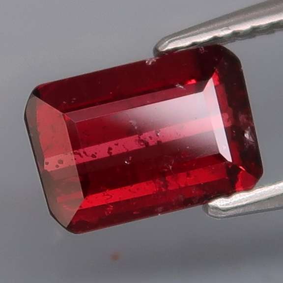 Stunning Bordeaux red 2.36ct emerald cut Rhodolite Garnet