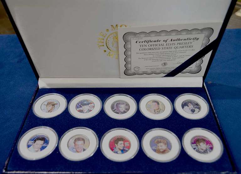 Special 25th Anniversary Edition Elvis Presley Colorized State Quarters