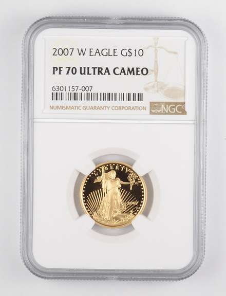 PF70 UCAM 2007-W $10 American Gold Eagle - 1/4 Oz. Fine Gold - NGC