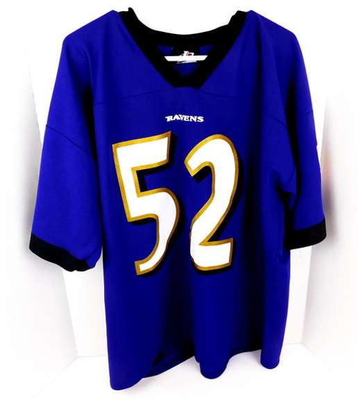 Ravens R. Lewis #52 Football Jersey, XL