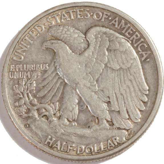 1938 D Semi Key Walking Liberty Half