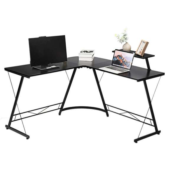 L-Shape Corner Desk Sturdy Table