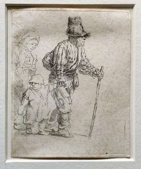 Rembrandt Original Etching Framed