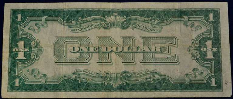 Series 1928 $1 Silver Certificate Tate/Mellon, Circulated.