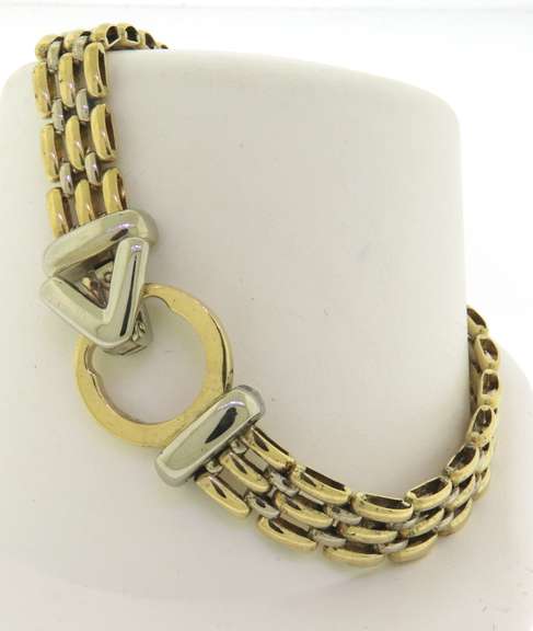 Outstanding 18kt Panther Link Bracelet with Fancy Clasp