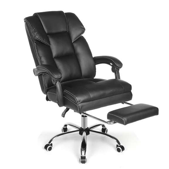 Ergonomic Chair Design Wide Seat Retractable Footrest