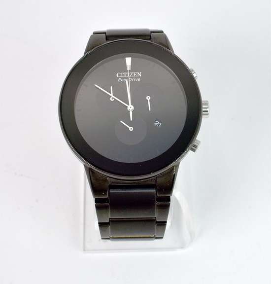 Citizen Eco-Drive Chronograph Black Dial Watch. Pre-Owned
