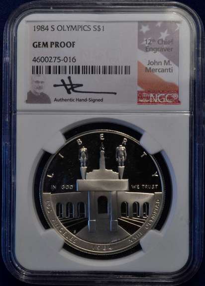 1984-P PCGS MS69 Olympic Dollar And 1984-S Olympics Dollar NGC Gem Proof