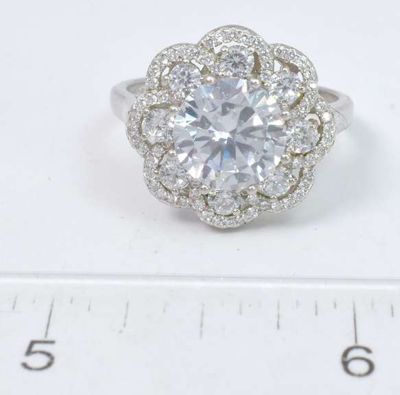 Blazing CZ Ring in Sterling Silver