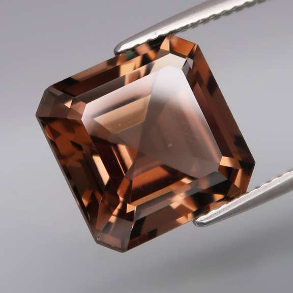 Gem grade! 7.77ct emerald cut Smoky Quartz