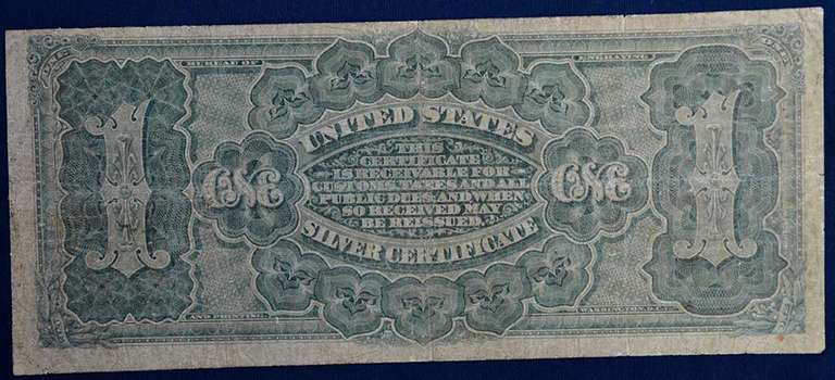 Series 1886 $1 Silver Certificate, Circulated.